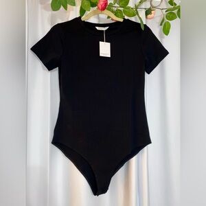 Black Short Sleeve Bodysuit